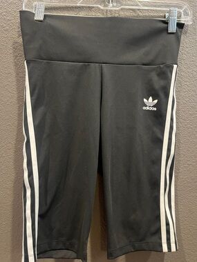 adidas Black High-Waist Three-Stripe Bike Leggings